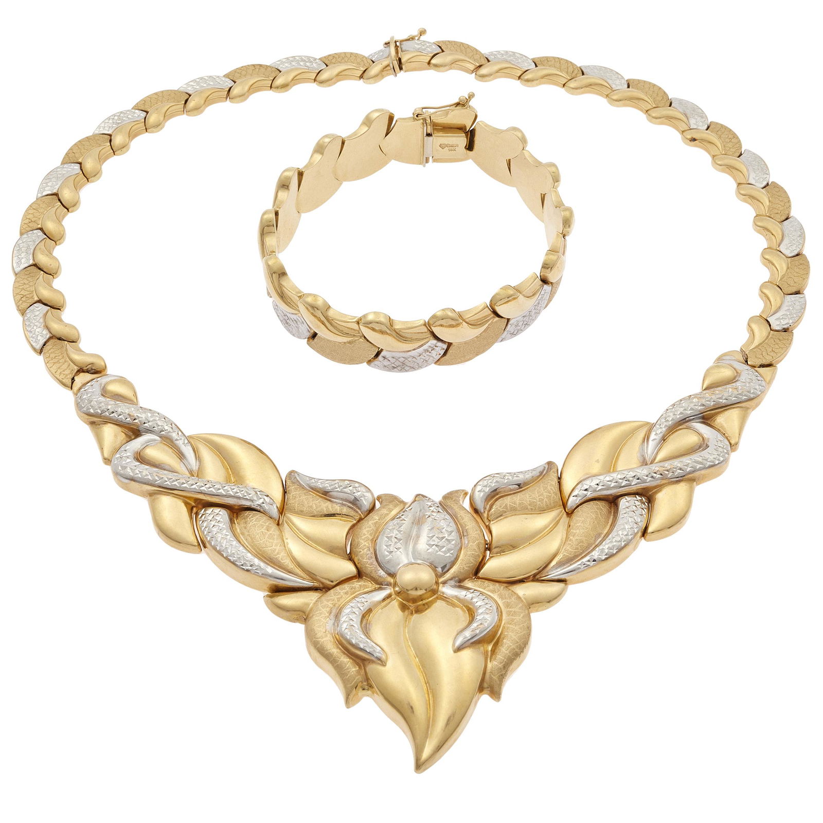 14k Yellow and White Gold Jewelry Suite (1 of 2)