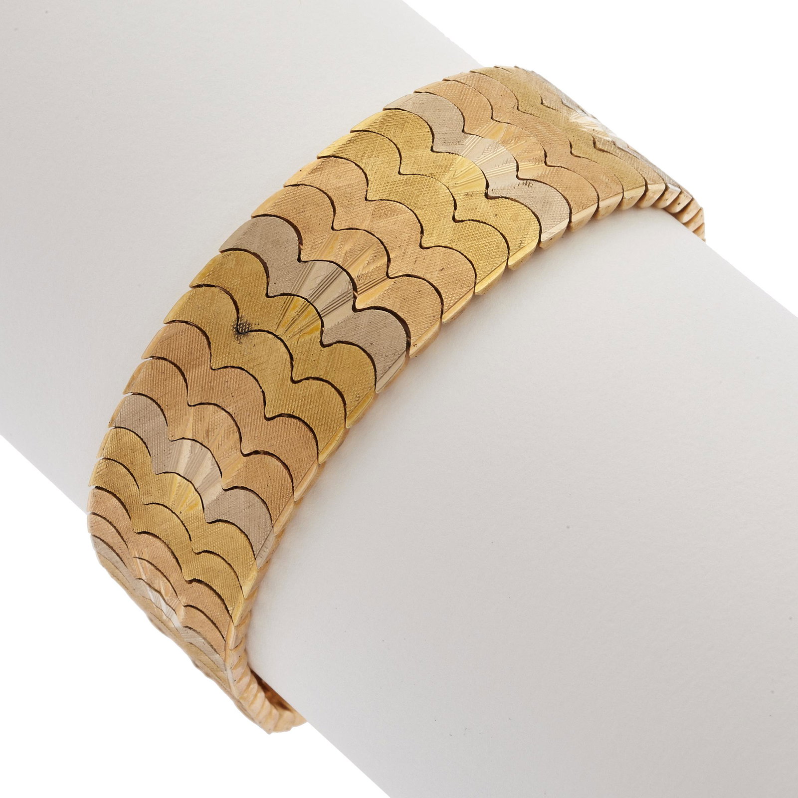 18k Yellow, Rose and White Gold Bracelet (1 of 3)