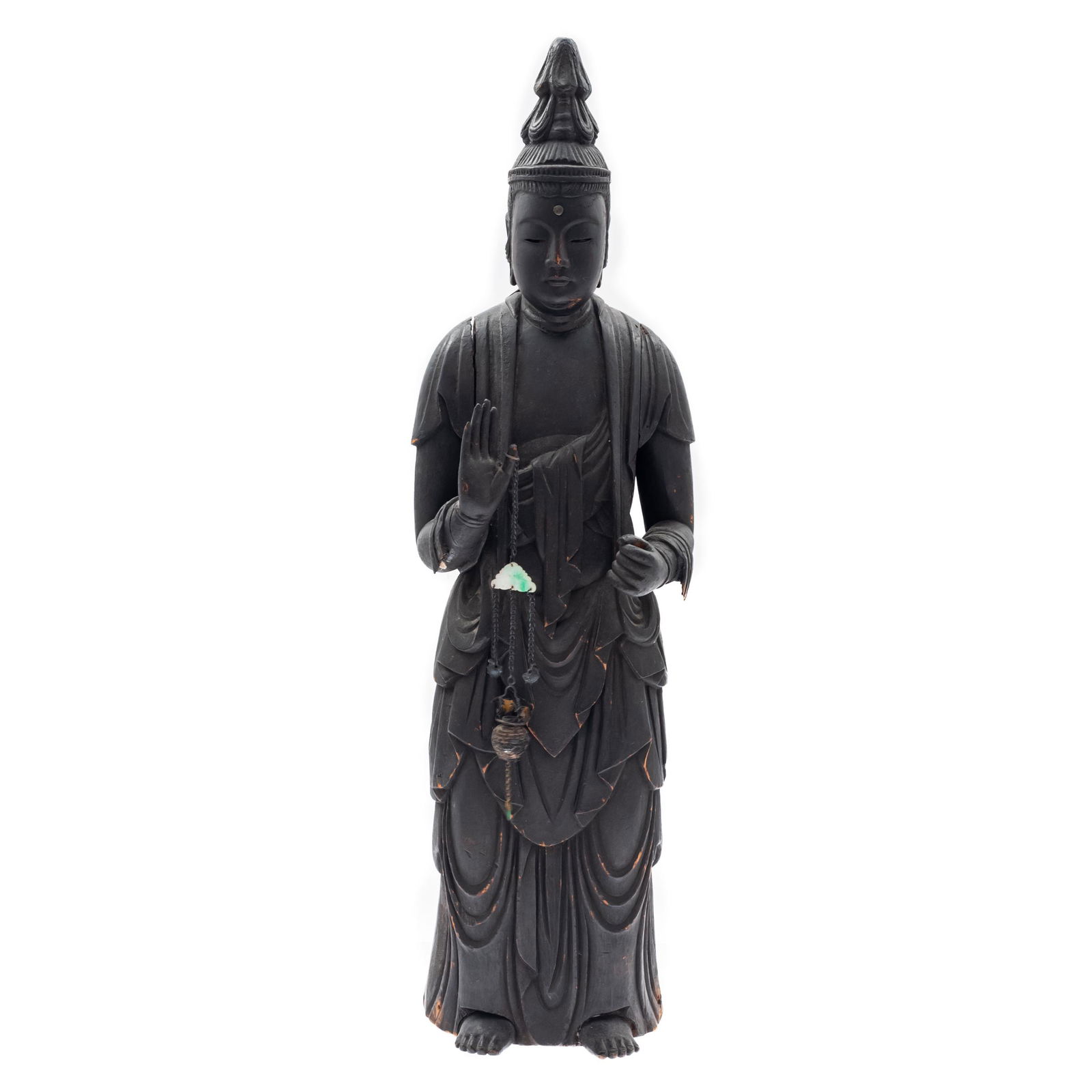 South Asian Carved Wood Figure of Buddha (1 of 7)