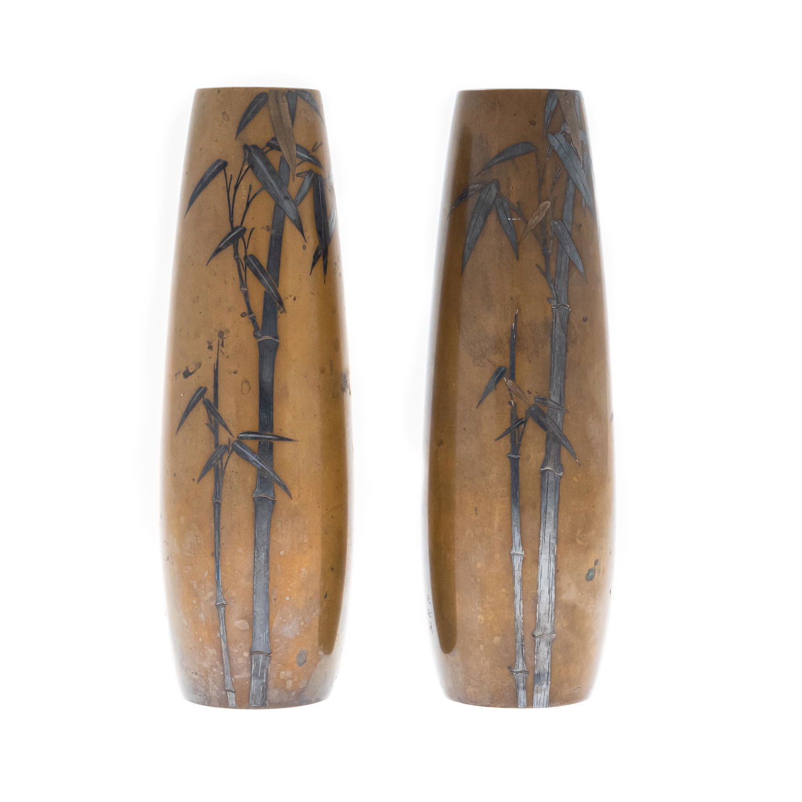 Pair Japanese Bronze Vases (1 of 6)