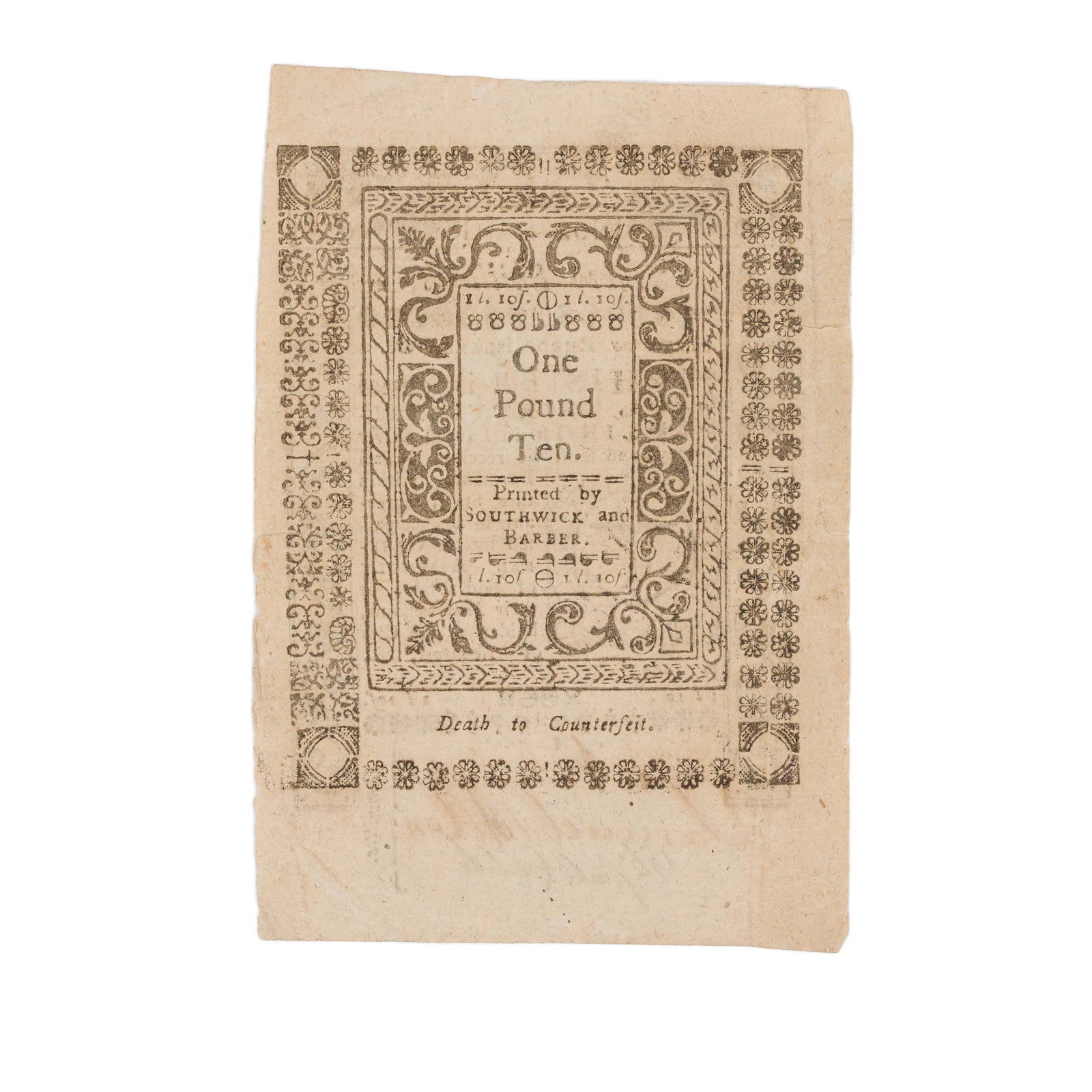 Colonial Currency Note, Thirty Shillings Auction