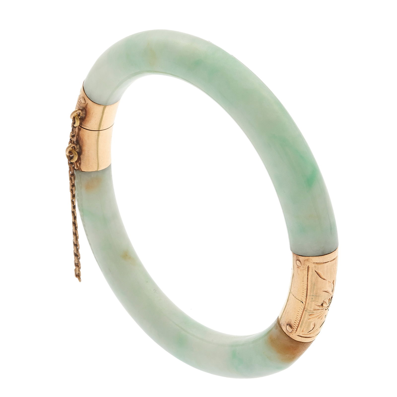 Jade, 14k Yellow Gold Bangle Bracelet (1 of 3)