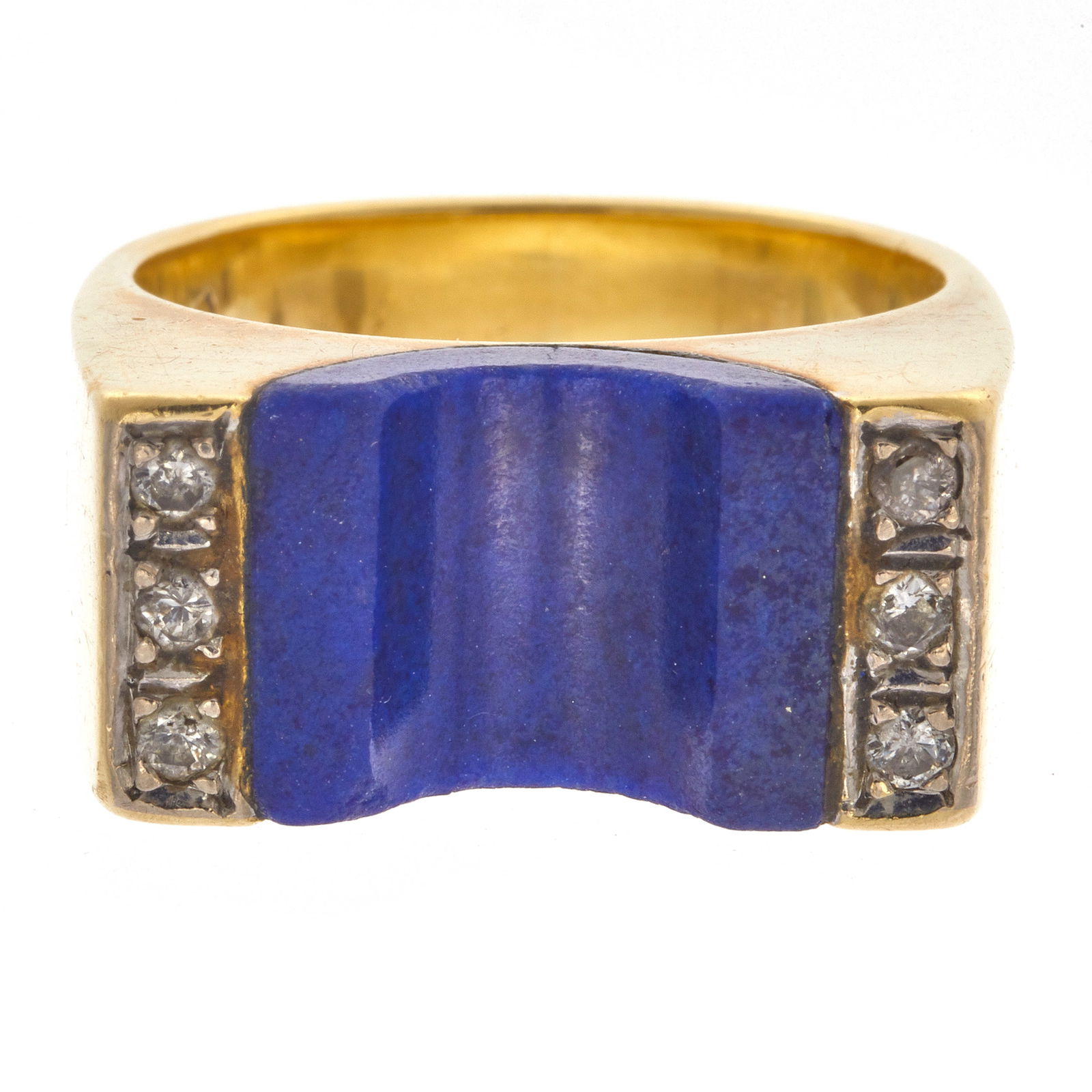 Diamond, Lapis Lazuli, 14k Yellow Gold Ring (1 of 2)