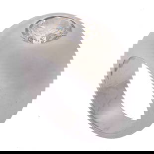 Diamond, Platinum Ring: Centering a round brilliant-cut diamond weighing approximately 2.70 ct., set in a platinum ring mounting, size 9. Gross weight: 23.9 grams.