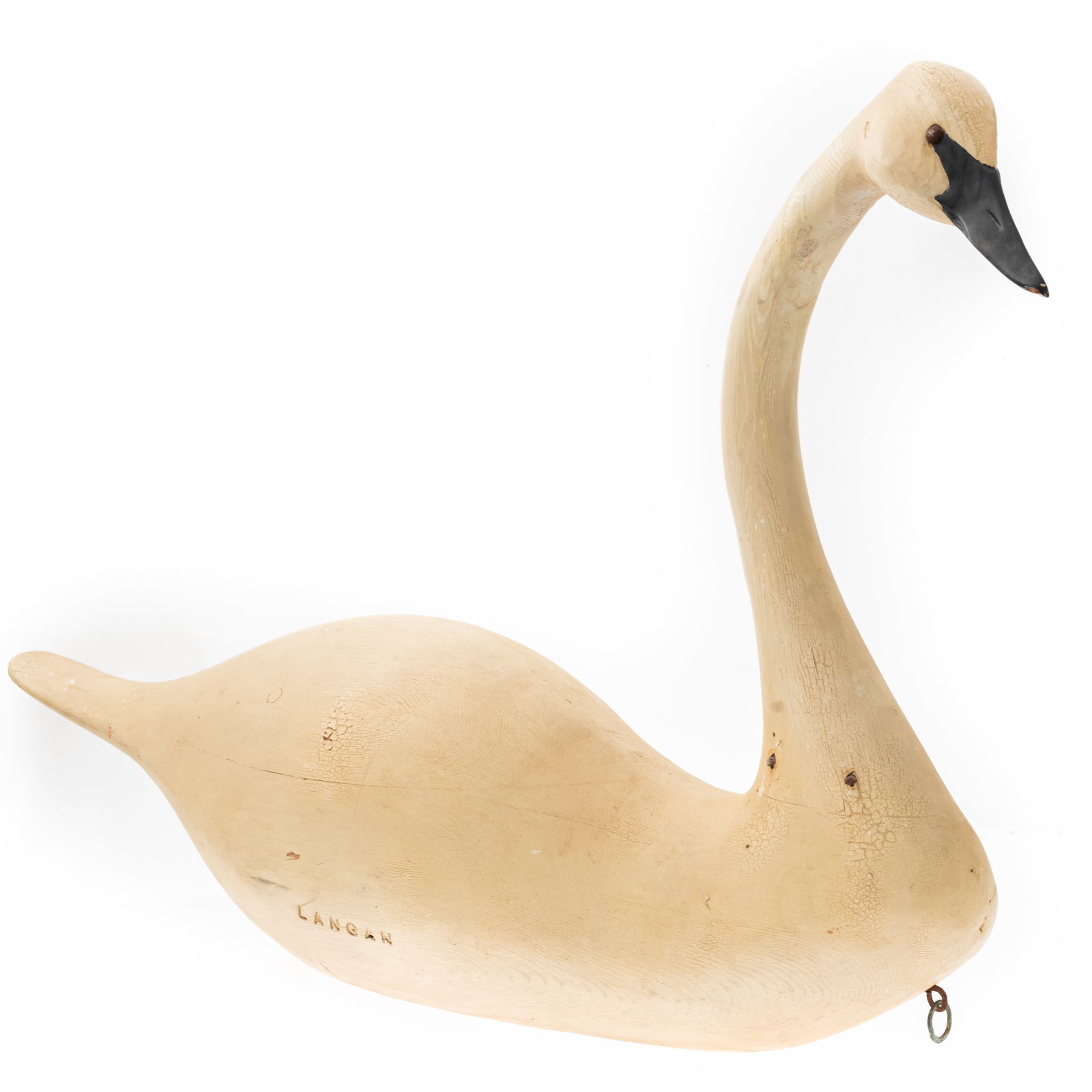 Contemporary Folk Art Carved Swan, Thomas Langan (1 of 8)