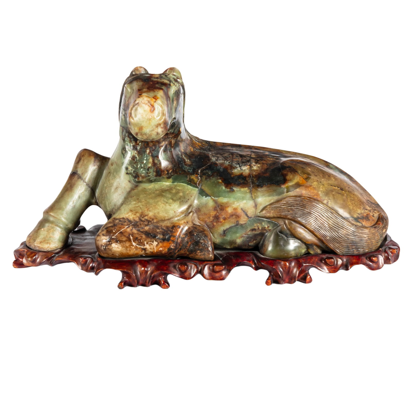 Chinese Hardstone Figure of a Recumbent Horse (1 of 6)