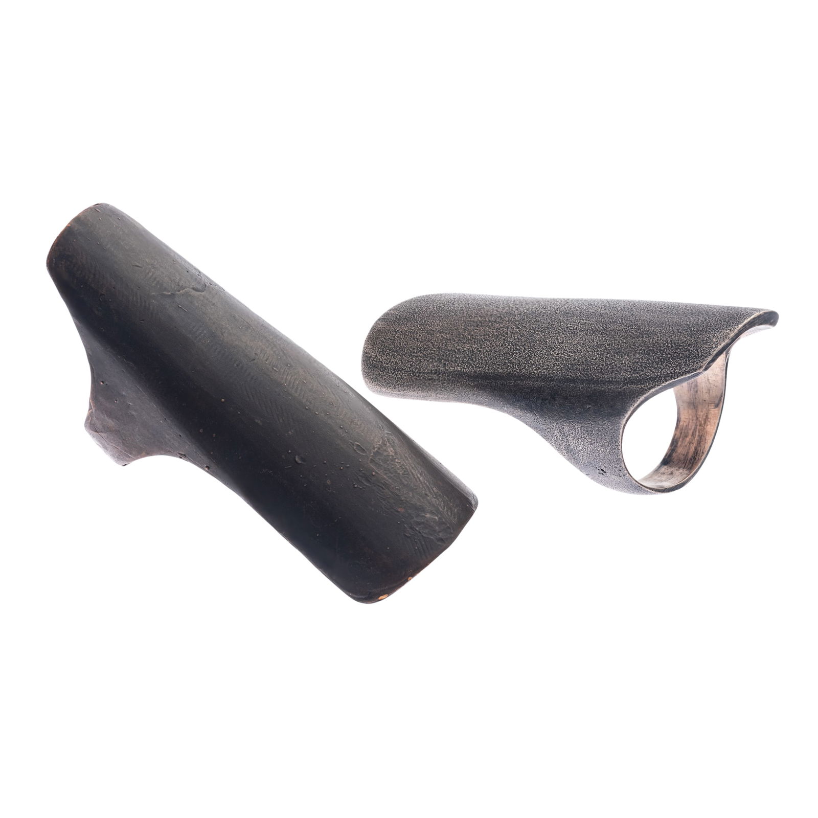 Pair of Sterling Silver, Bronze Ring, "Shield," Amy Glenn (1 of 4)