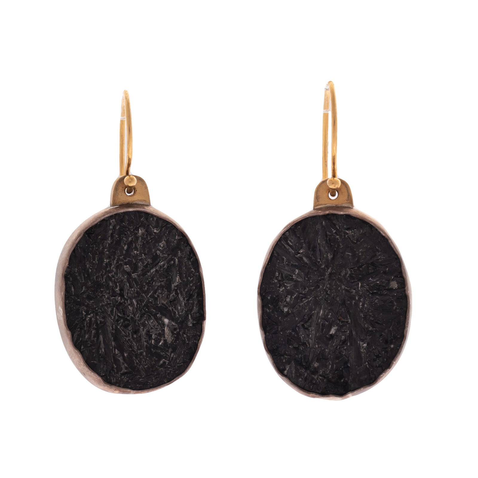 Pair of Black Tourmaline, 18k, Silver Earrings, April Higashi (1 of 3)
