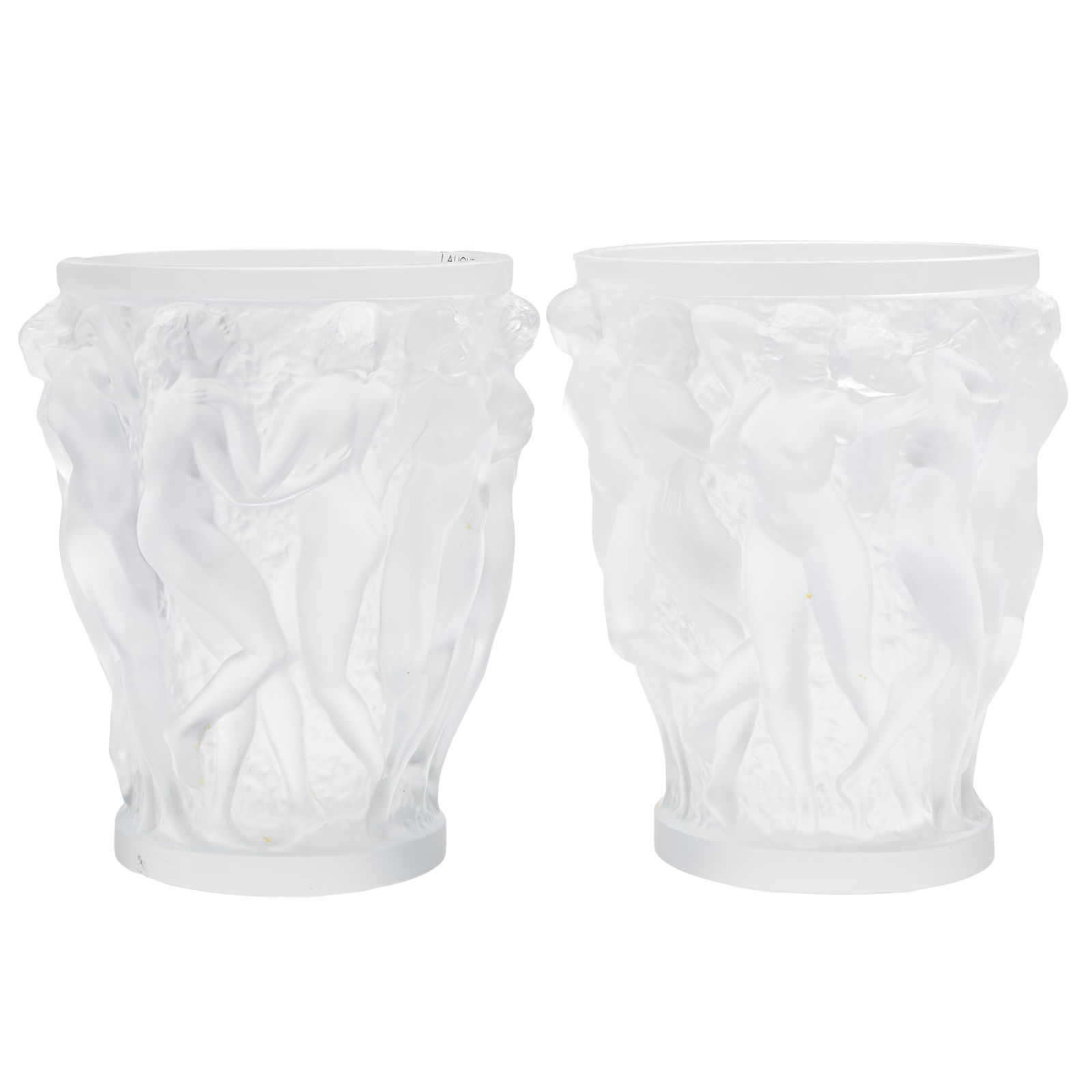 Pair Lalique Bacchantes Vase (1 of 6)