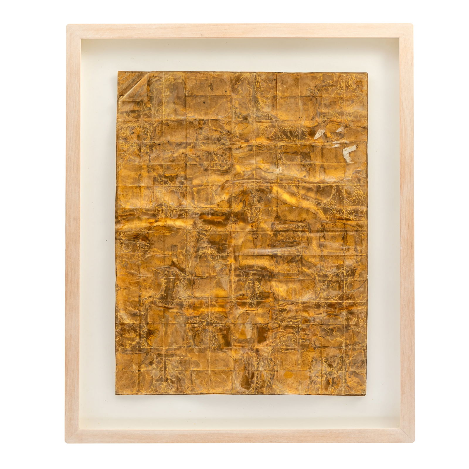 Robert Whitman (American b. 1935) Untitled, Golden Sheet, 1958: Robert Whitman (American b. 1935) Untitled, Golden Sheet, 1958Tape and Gouache on paper8 3/8in x 10 1/4inFramed: 11 1/2in. x 14 1/2inProvenance: Pace Wildenstein Gallery NYC.A pioneer of performance a