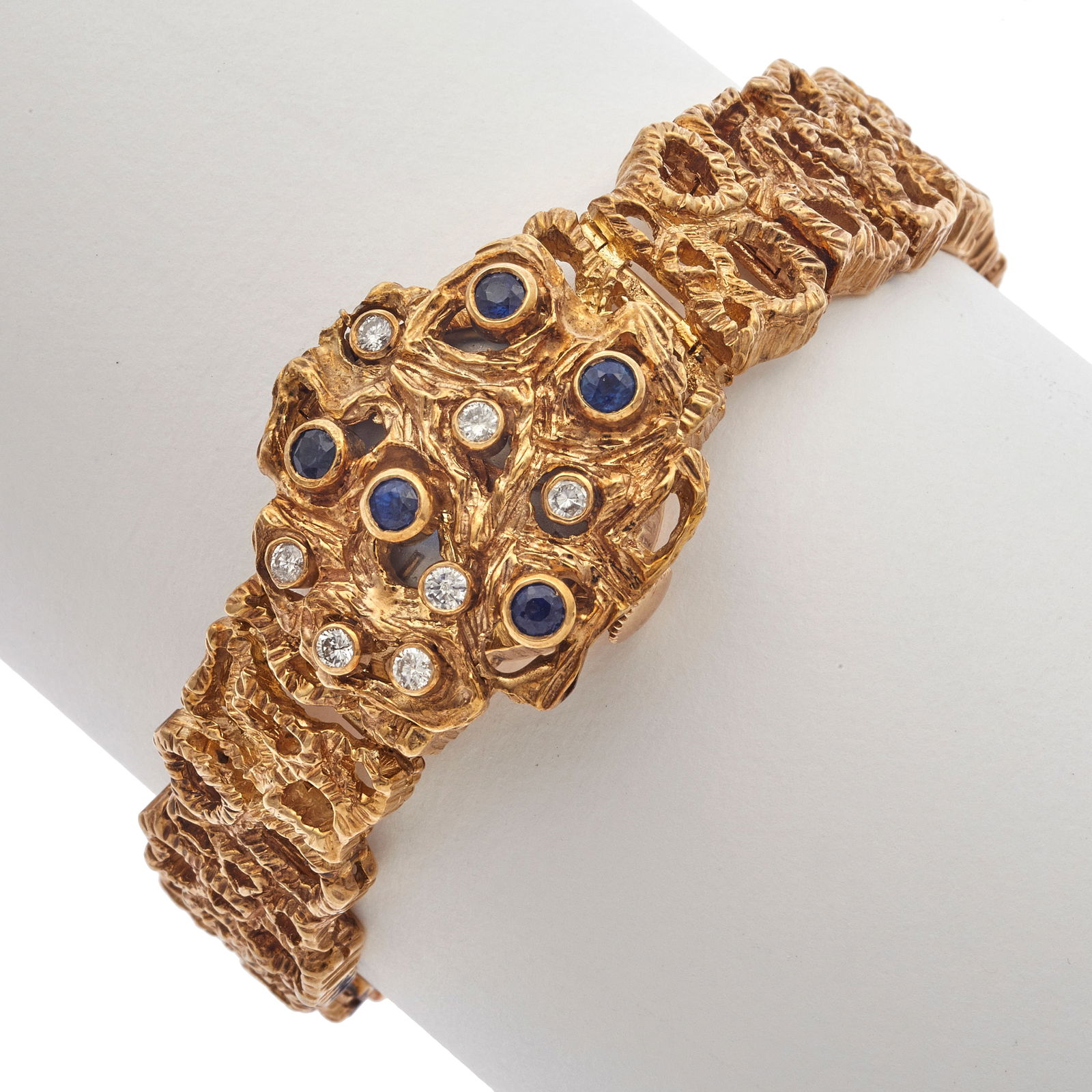 Ladies Tressa Diamond, Sapphire, 14k Covered Watch (1 of 5)