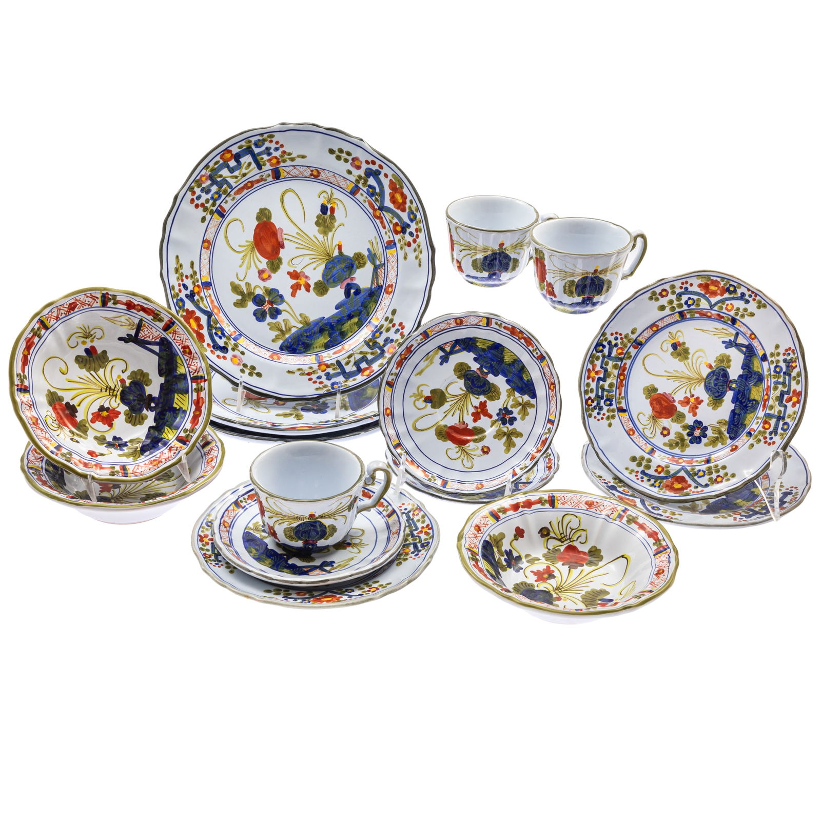 Set of Italian Faenza Dinnerware Garofano Pattern (1 of 5)