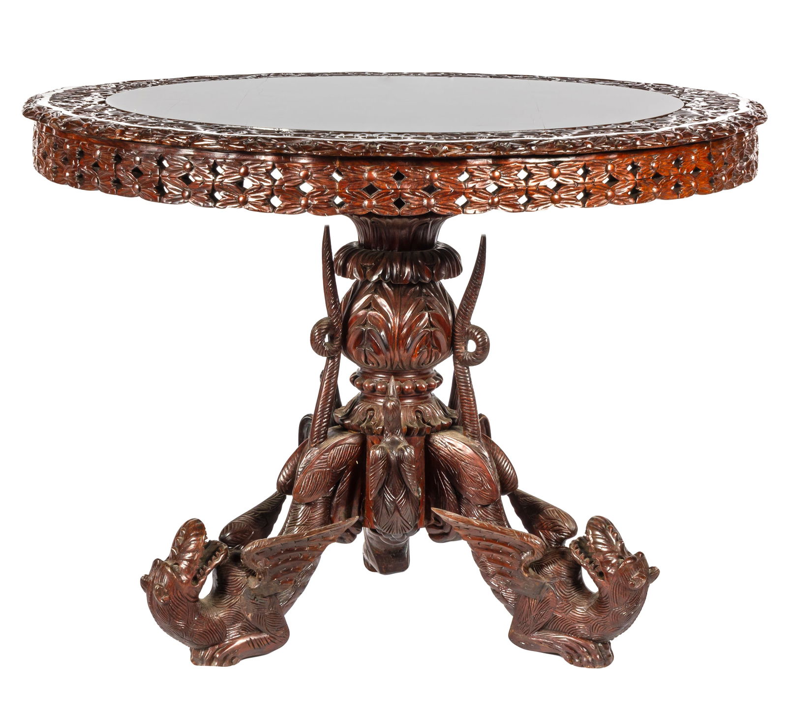 South Asian Export Hardwood Table, Probably Burma (1 of 4)