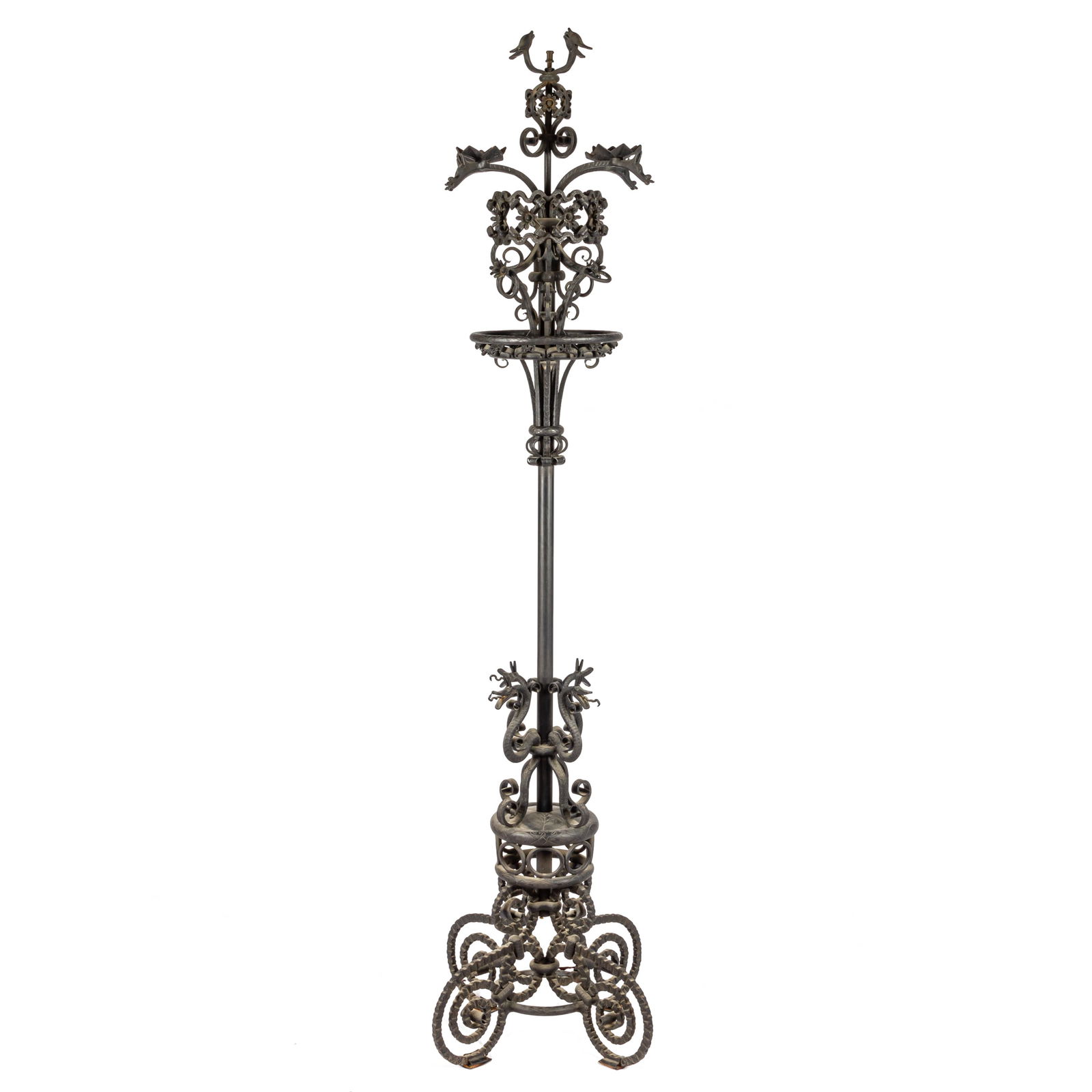 Gothic Style Cast Iron Floor Candelabra (1 of 4)