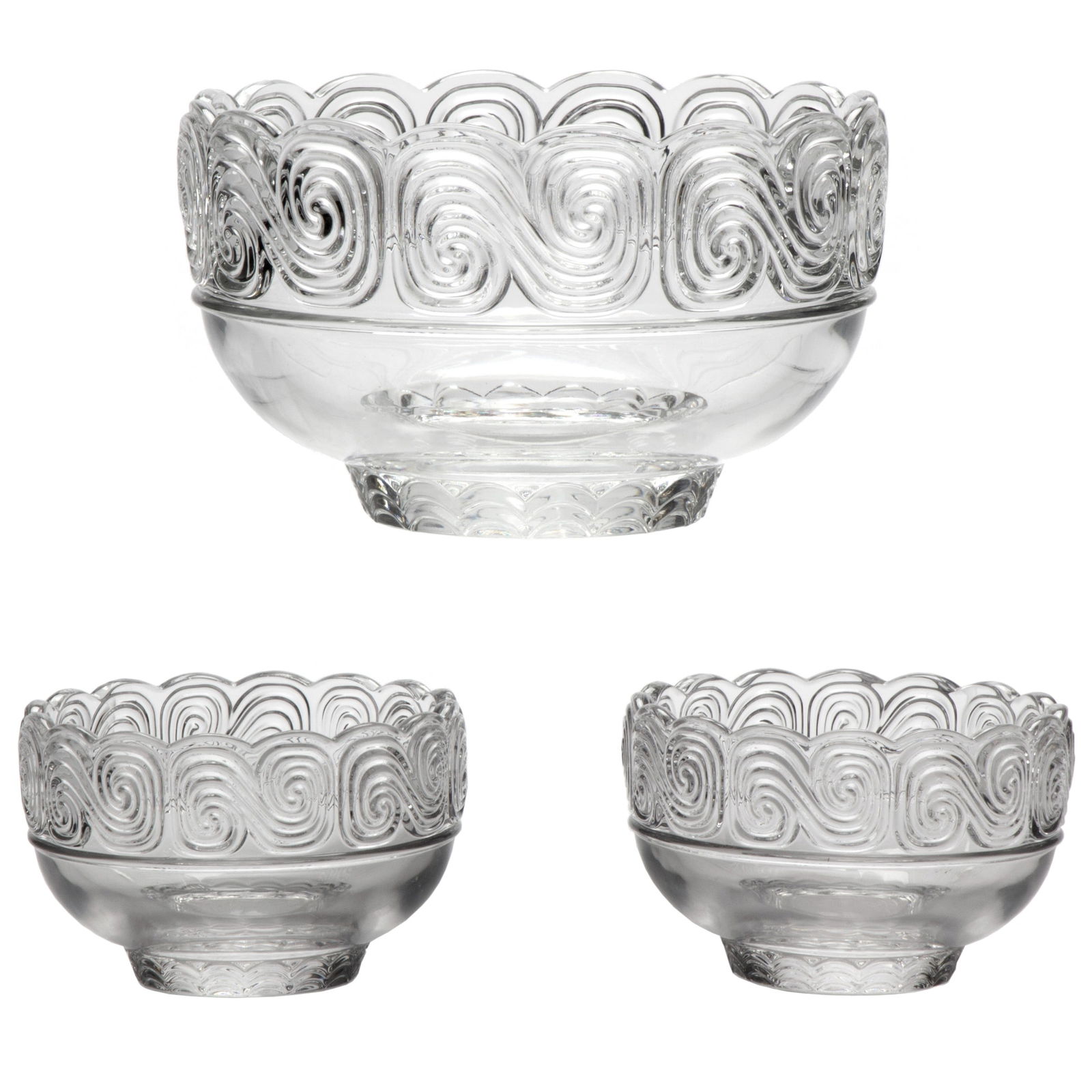 Tiffany & Co Scroll Pattern Glass Bowls (1 of 2)