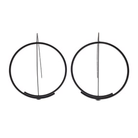 Pair of Patinated Silver Earrings, Biba Schutz