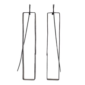 Pair of Oxidized Sterling Silver Earrings, Biba Schutz