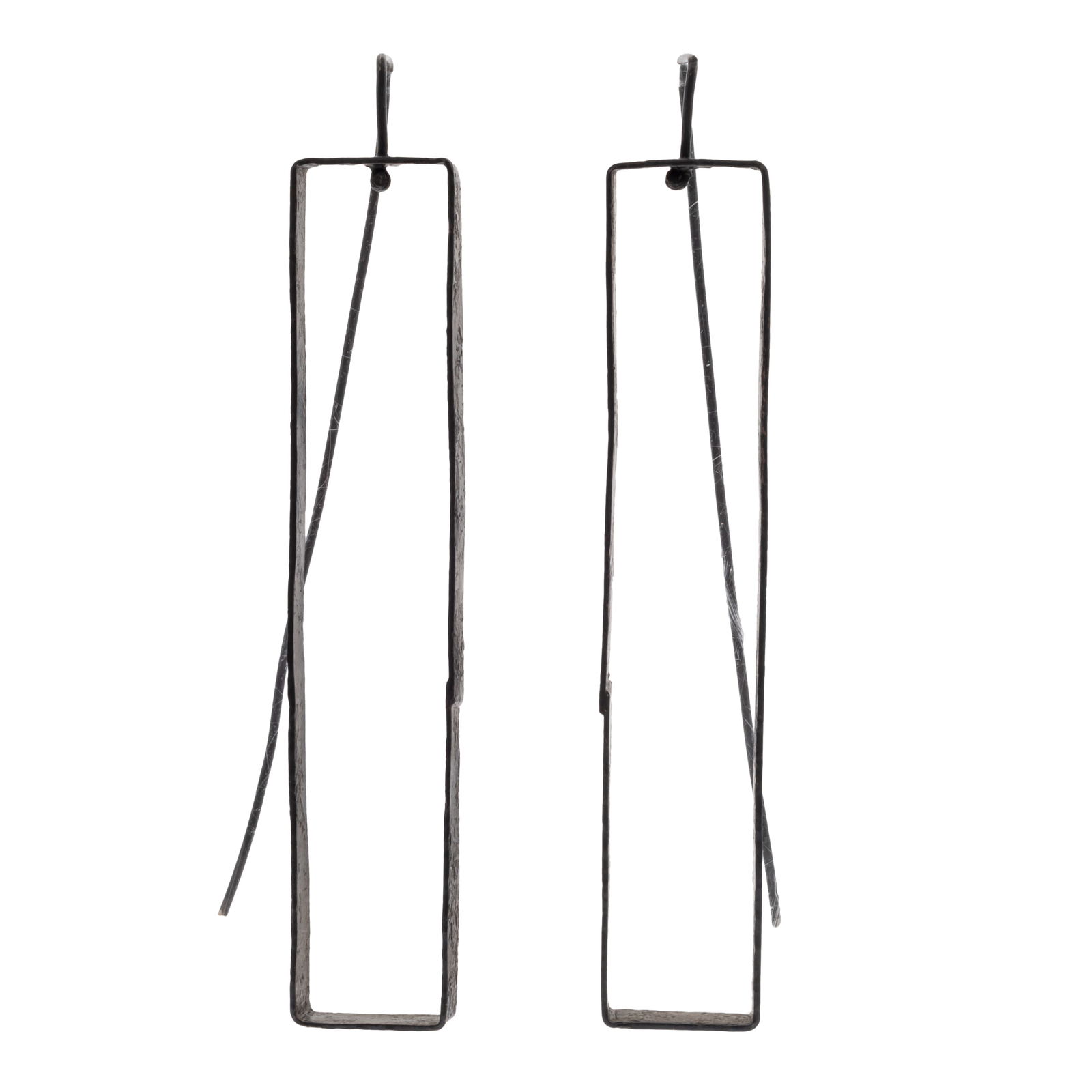 Pair of Oxidized Sterling Silver Earrings, Biba Schutz (1 of 3)