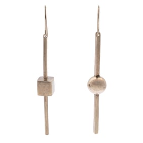 Pair of Sterling Silver Earrings, Acme Studio