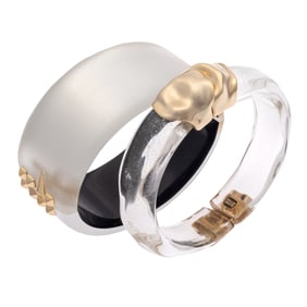 Collection of Two Lucite Bangle Bracelet, Alexis Bittar
