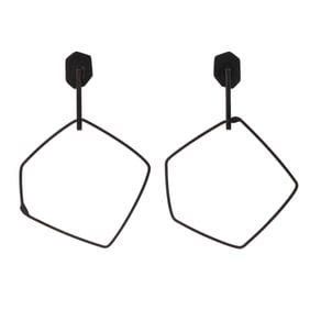 Pair of Oxidized Sterling Silver Earrings, Gabrielle Desmarias