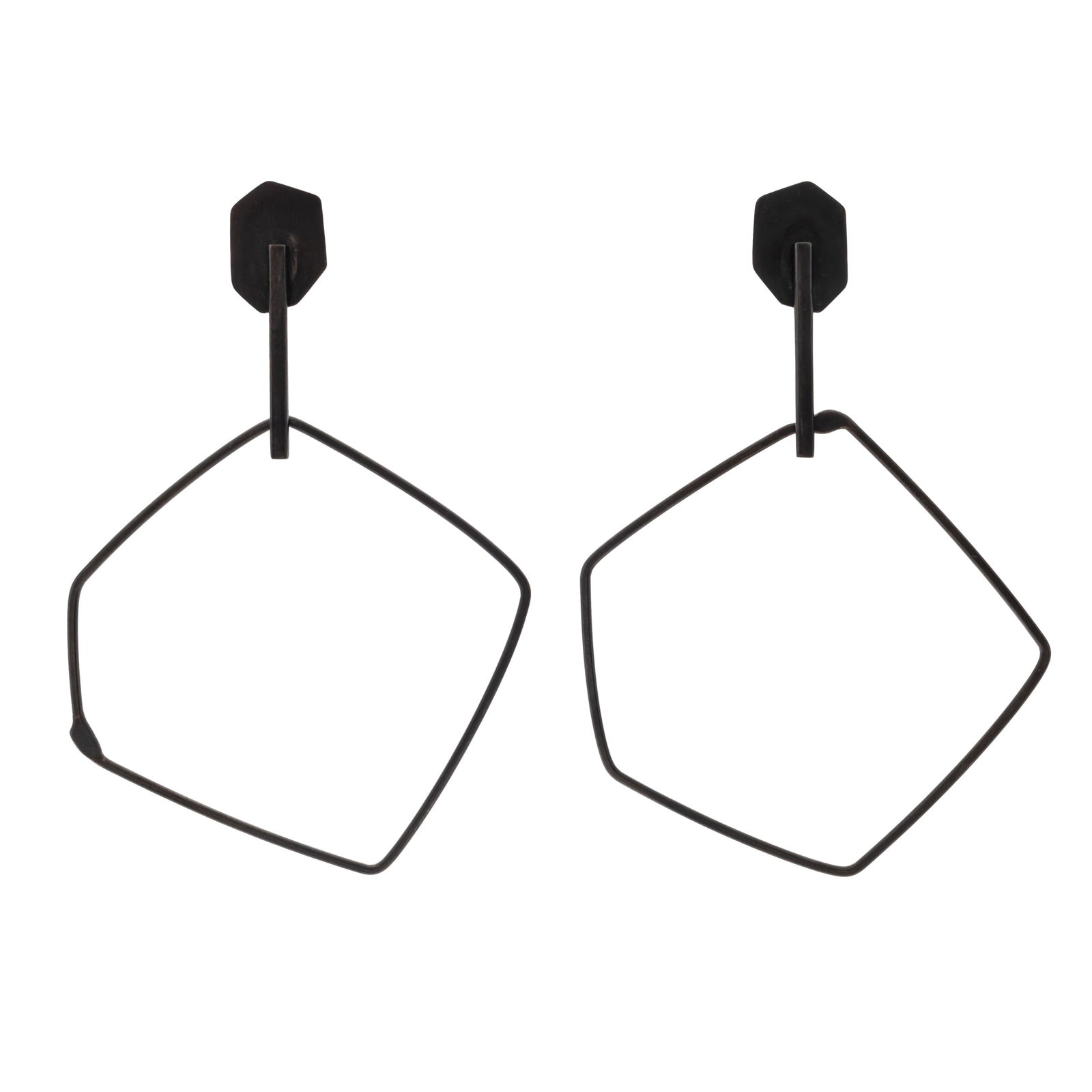 Pair of Oxidized Sterling Silver Earrings, Gabrielle Desmarias (1 of 2)