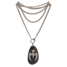 Diamond, Labradorite, Sterling Silver Necklace, Sheryl Lowe