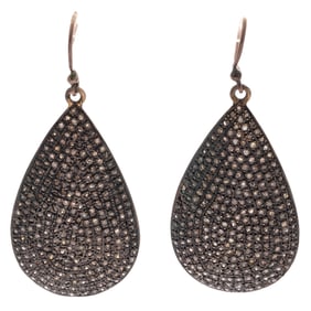Pair of Diamond, Vermeil, Sterling Silver Earrings, Jude Francis