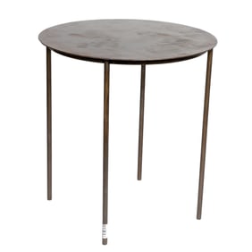 Carl Dern Contemporary Polished Metal Side Table