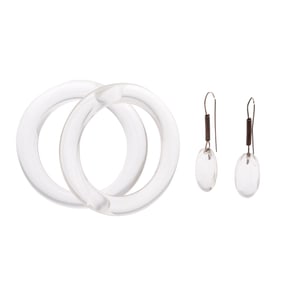 Collection of Silver, Quartz, Lucite Jewelry