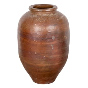 Asian Glazed Ceramic Floor Urn