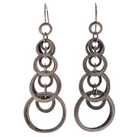 Pair of Sterling Silver Earrings, Lynn Christiansen