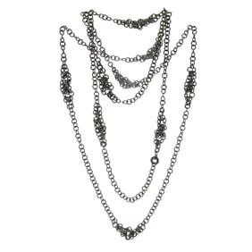 Oxidized Sterling Silver Necklace, "Darrow," Joanne Thompson