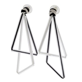 Pair of Acrylic Earrings, Ann Cox