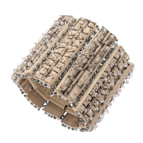 Recycled Newspaper, Bead Bracelet, Holly Ann Mitchell