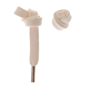 Pair of Enamel, White Metal Earrings, "Shoelaces," Maison Margiela