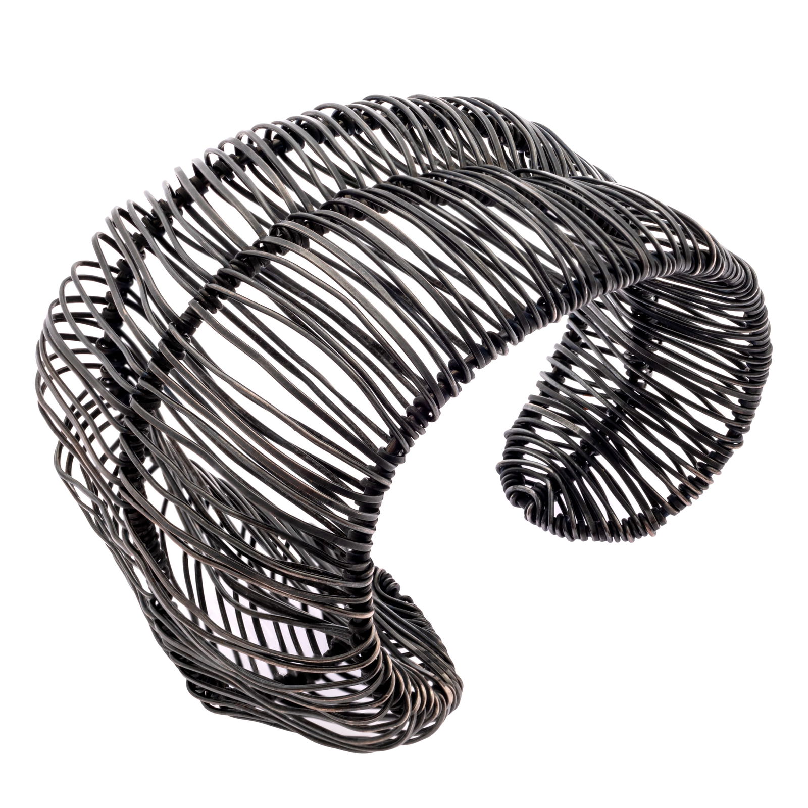 Patinated Silver Cuff Bracelet, Biba Schutz (1 of 4)