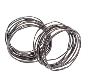 Pair of Patinated Silver Coil Bracelets