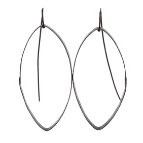 Pair of Oxidized Sterling Silver Earrings, Biba Schutz