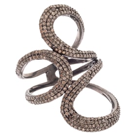 Diamond, Sterling Silver Ring, Nina Gilin