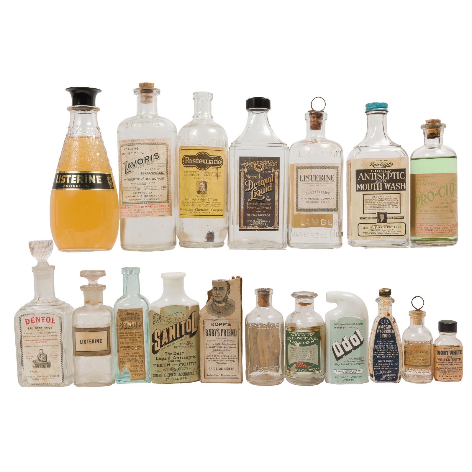 Vintage Glass Mouth Rinse Bottles (1 of 2)