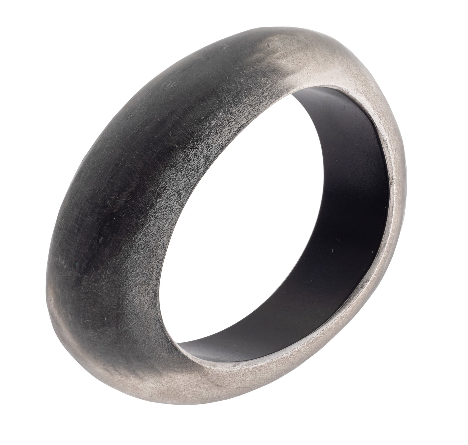 Bangle Bracelet, Cara Croninger: Bangle Bracelet, Cara Croninger The poured acrylic abstract-shape bangle bracelet measuring approximately 24.0 to 20.0 mm in width, with an inner circumference of 7 1/2 inches. Gross weight: 63.2 gram