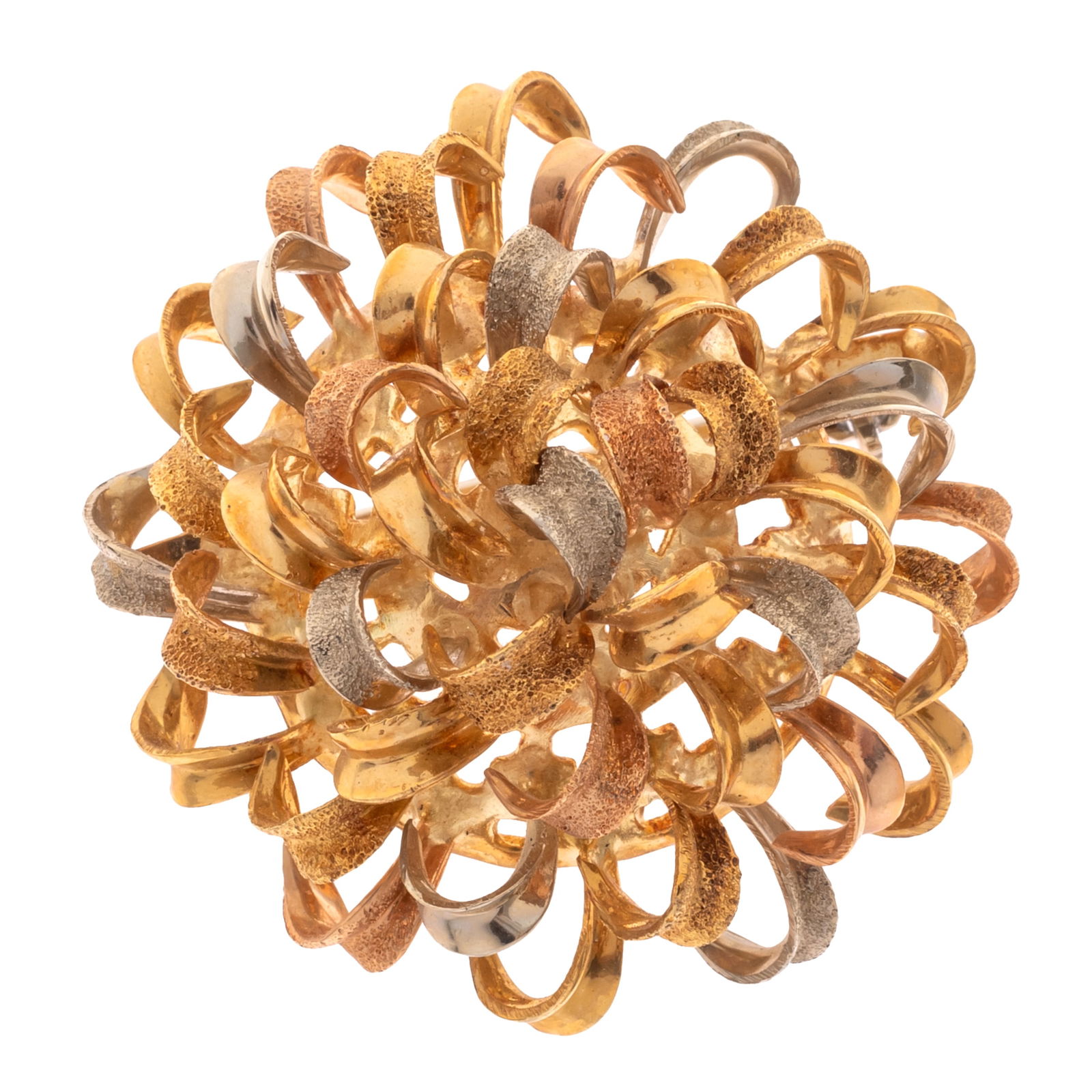 18k Tri-Color Flower Pin (1 of 4)