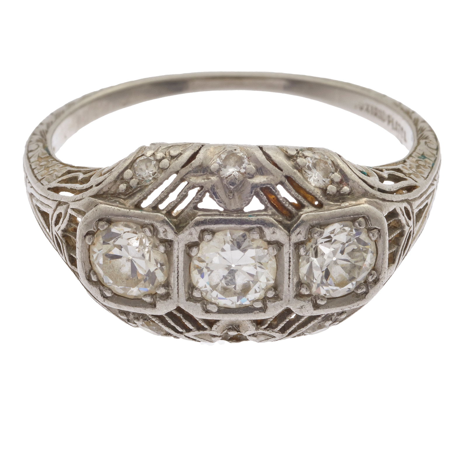 Art Deco Diamond, Platinum Ring (1 of 2)