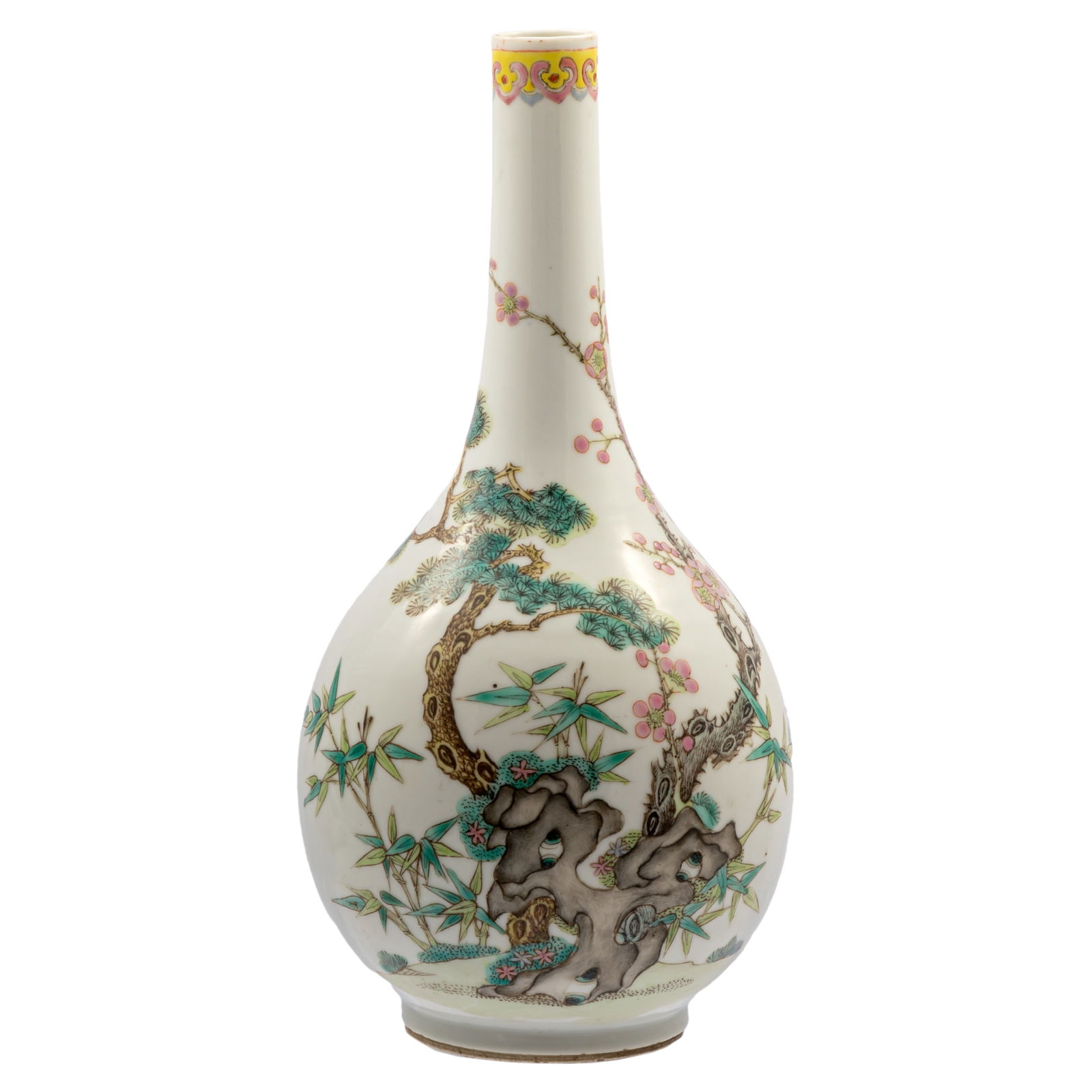 Chinese Stick Neck Porcelain Vase Late 19th/Early 20th Century (1 of 7)