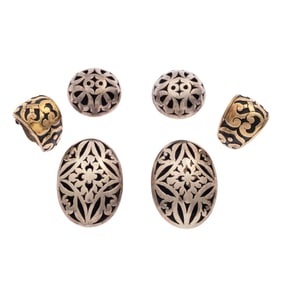 Three Pairs of John Hardy 18k, Sterling Silver Ear Clips