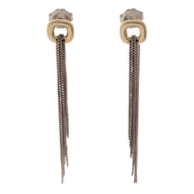 Pair of 18k, Sterling Silver Tassel Earrings, David Yurman