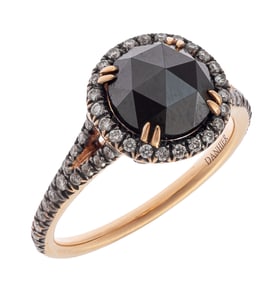 Diamond, Black Diamond, 18k Yellow Gold Ring, Christophe Danhier