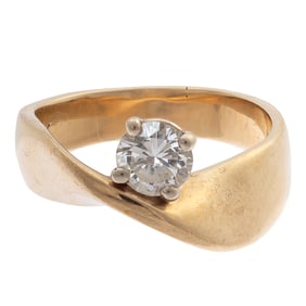 Diamond, 14k Yellow Gold Ring