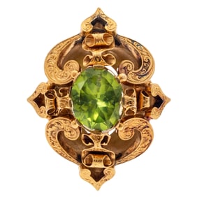 Peridot, 14k Yellow Gold Ring